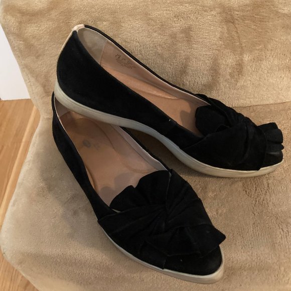 DR. SCHOLL' S VERY COMFY BLACK SUEDE LOAFER SIZE 6 - Picture 3 of 5